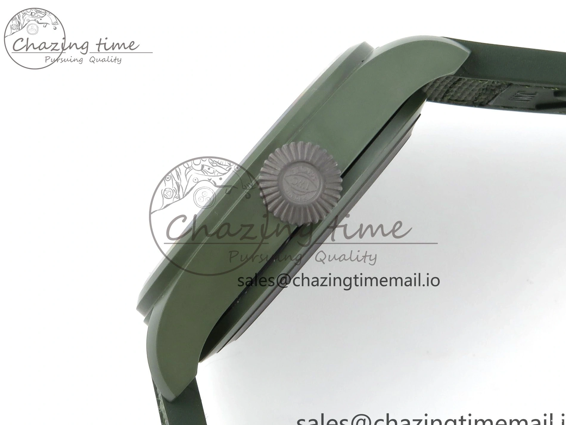 MIROTIME 0302 Big Pilot IW329802 M+F 1:1 Best Edition Green Dial on Green Nylon Strap MY Unique 7002